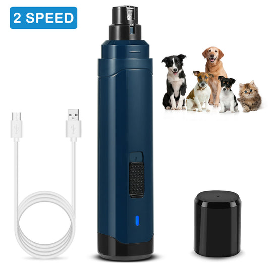 Dog Nail Grinder 2 Speeds Quiet USB Rechargeable Pet Nail Grinder Professional Pet Nail Trimmer